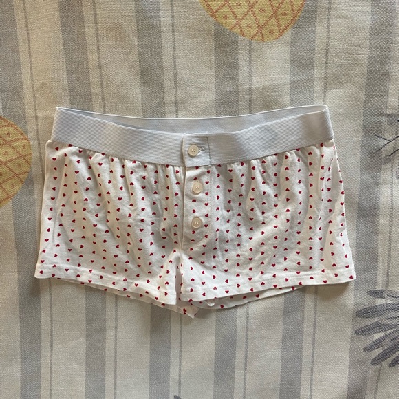 Brandy Melville Pants - Brandy Melville Heart Print Boyshort Underwear